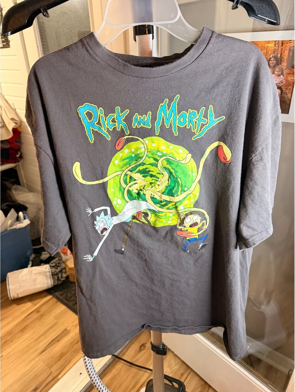 Rick and Morty graphic T shirt gray
